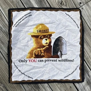 "Pañuelo bufanda pañuelo vintage Smokey The Bear previene incendios forestales 20"" X 20""" - Imagen 1 de 8