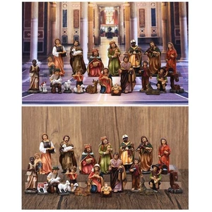 Set Presepe in Resina Statua Nascita Decorazione Natalizia per Natale Home Deco - Foto 1 di 8