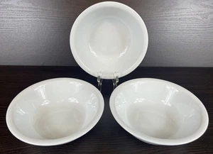 "3 bonitos cuencos de cereales cupé de porcelana blanca Apilco France Sevres 6 1/2"" X 2""" - Imagen 1 de 7