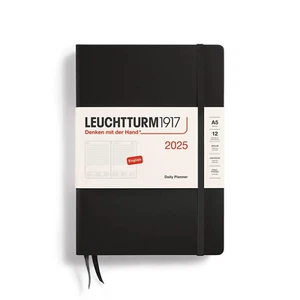 LEUCHTTURM1917 - Daily Planner 2025, Hardcover, Medium (A5), Black (Jan 1 - D... - Picture 1 of 12