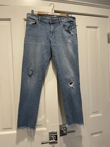 Loft Curvy Boyfriend Jeans Ankle Raw Hem Damen Größe 6 leicht abgenutzt. " - Bild 1 von 4
