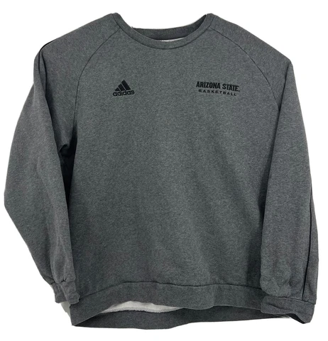 Adidas Arizona State Sun Devils Basketball Crewneck Sweatshirt Mens 2XL Gray Cover