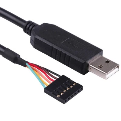 USB to TTL Serial Cable FTDI (Genuine) chipset +3.3V Black - Image 1 of 4