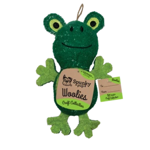 Woolies Frog Dog Toy By Spunky Pup - Mini - New, With Tags - Picture 1 of 1