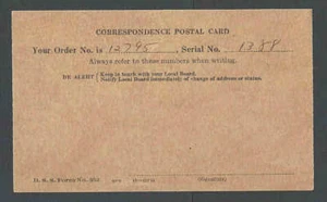 Ca 1915 WWI U S Selective Service Form DSS #352 From Flushing NY - Bild 1 von 2