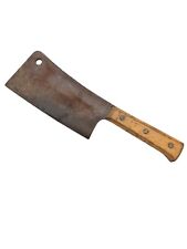 Vtg INTERNATIONAL EDGE TOOL CO Meat Cleaver Wood Handle 81-7 Hand Forged GERMANY