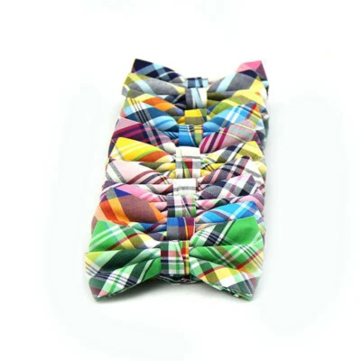 Hombres Clásica Pajarita a Cuadros Pre-Atada Formal Esmoquin Rayas Pajarita Boda Fiesta Foto 1 de 4