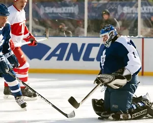 Mark Laforest Making Save Toronto Maple Leafs gioco alumni 8x10 NHL hockey foto - Foto 1 di 1