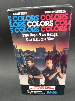 Colors VHS Tape Video Movie Robert Duvall Sean Penn Two Cops Two Gangs Orion - Image 1 of 4