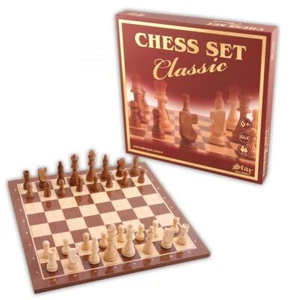 Classic Chess Set L Size Wooden Board And Chessman Original Star 1050736 - Picture 1 of 2