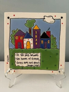 Happy Talk Keramikfliese Untersetzer Dekor Home And Friends Norwegisches Sprichwort - Bild 1 von 6