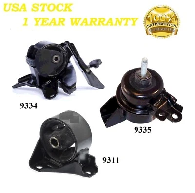 3PCS Motor & Trans Mount FIT 2009-2010 KIA OPTIMA 2.4L VIN (8) & 2.7L VIN (4) - Image 1 of 4