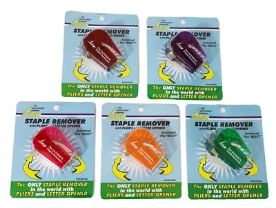 LOT OF 4 Ultimate Erkie Staple Remover Letter Opener Red Orange Pink - Image 1 of 4