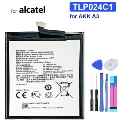 New TLp024C1 Battery Replacement For Alcatel A30 5046G 2400 mAh + Tools - Image 1 of 2