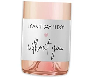 Bridesmaid Mini Champagne Labels ● SET of 10 ● Bridesmaid Proposal, I can't - Picture 1 of 9