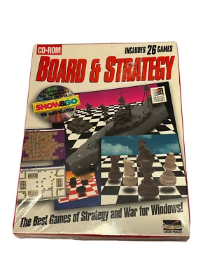 Board & Strategy CD-Rom 26 Games Laser Magic 1994 Show & Go PC Computer Game New - Image 1 of 4