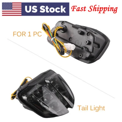 Luz trasera LED señales de giro para moto Suzuki GSXR600 GSXR750 2006-2007 negra Foto 1 de 4