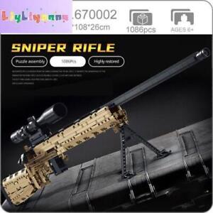 LiyLiyanna 1086Pcs Model Set1:1 M24 Sniper Rifle Building Blocks Toys Collection