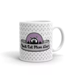 Best Cat mom ever Crazy Funny Coffee Tea Ceramic Mug Office Work Cup Gift - Picture 1 of 3