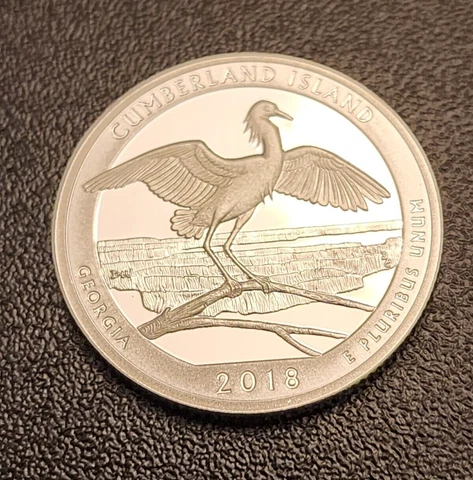 2018 S Silver Proof Cumberland Island ATB QUARTER - FROM PROOF SET Cover