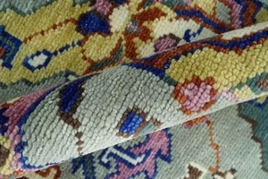 8x10 Oushak Rug Handmade Floral Wool Turkish Rug Livingroom Area Rugs 9x12 10x14 - Picture 1 of 7