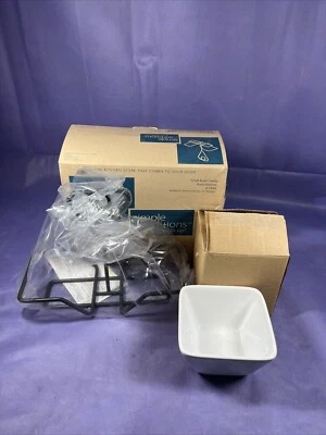 PAMPERED CHEF Simple Additions Serving or Dipping Bowls Caddy K5 - Image 1 of 4