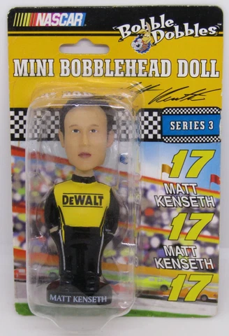 Matt Kenseth NASCAR DeWalt 2003 Bobble Dobbles Mini Bobblehead Doll NEW Cover