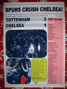 Spurs 3 Chelsea 1 - Premier League 2018 - impresión recuerdo - Imagen 1 de 1