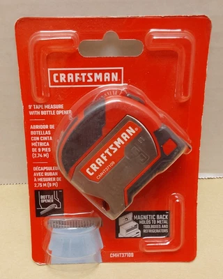 Craftsman Tape Measure 9' foot Magnetic with Bottle Opener CMHT37109 New - Image 1 of 4
