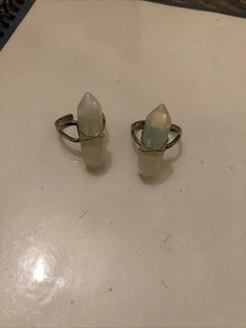 MATCHING BLUE STONE RINGS - Picture 1 of 6