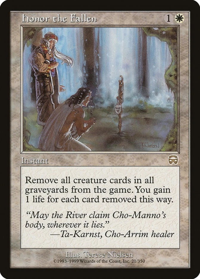 Honor the Fallen Mercadian Masques Magic The Gathering MTG Card - Image 1 of 1