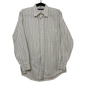 Vintage Burberry’s Of London Striped Button Up Dress Shirt Mens 15.5 Long Sleeve - Picture 1 of 5