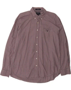 GANT Mens Regular Fit Shirt XL Red Gingham Cotton DR02 - Picture 1 of 3
