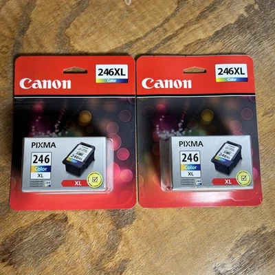 2 Pack Canon Pixma 246 XL Color Ink Cartridge Genuine CL-246XL Sealed Japan Made - Image 1 of 4