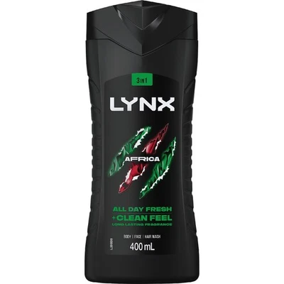 Jabón facial corporal Lynx 3 en 1 África 400 ml Foto 1 de 3