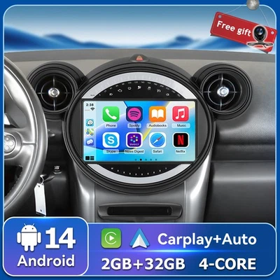 Für BMW MINI COOPER R56 R60 2009-2014 Android 14 Autoradio Navi CarPlay GPS WIFI - Bild 1 von 4