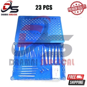23 pcs Ophthalmic Cataract Eye Micro Surgery Surgical Instruments Set Stainless - Picture 1 of 4