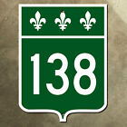 Canada Québec Route 138 Montréal Trois-Rivières marqueur autoroute panneau routier 18x24
