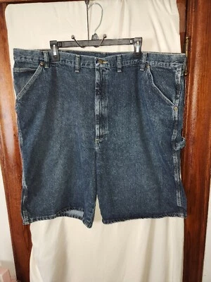 Wrangler Rugged Wear Mens Sz 46 Medium Blue Denim Carpenter Jean Shorts  - Image 1 of 4