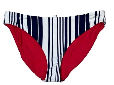 SO Swim Bottoms Women Size XXL Swimsuit Blue White Bathing Bikini Suit NWT - Image 1 of 4