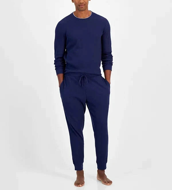 Club Room Men's Waffle Long-Sleeve T-Shirt & Pajama Pant Set, XL - Image 1 of 1