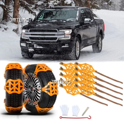 Cadenas de nieve para neumáticos de 10 ruedas de coche camión SUV invierno barro antideslizante emergencia para Ford Foto 1 de 4