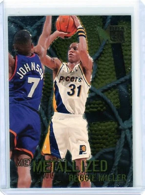 1996-97 Fleer Metal Reggie Miller Metallized #129 Indiana Pacers - Image 1 of 2