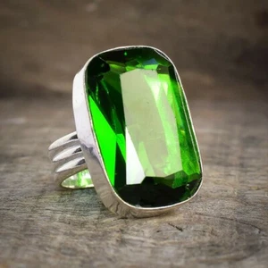 Peridot Ring 925 Sterling Silver Handmade Ring Promise Ring Thanksgiving Gift's - Picture 1 of 8