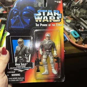 New 1995 Kenner Star Wars Power of the Force Han Solo Hoth Gear 3.75" Figure - Picture 1 of 3
