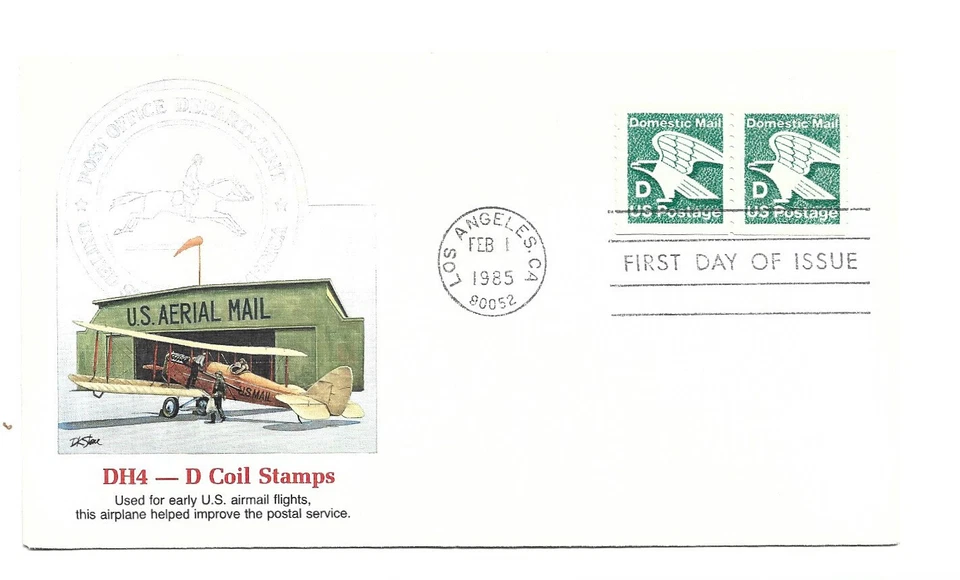 2112  'D' (22c) Non Denominated Eagle coil Fleetwood, pair FDC - Image 1 of 1
