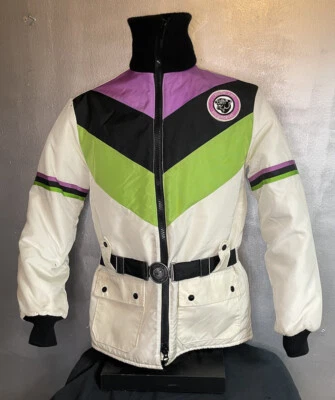 复古北极猫雪地摩托车夹克,尺寸 S,美国 70 年代白色雪橇 — 第 1/4 张图片