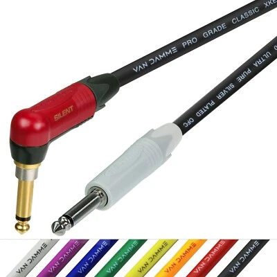 VAN DAMME NEUTRIK Van Damme Gitarre Lead Neutrik rechter Winkel leise bis gerade weißer Klinkenstecker