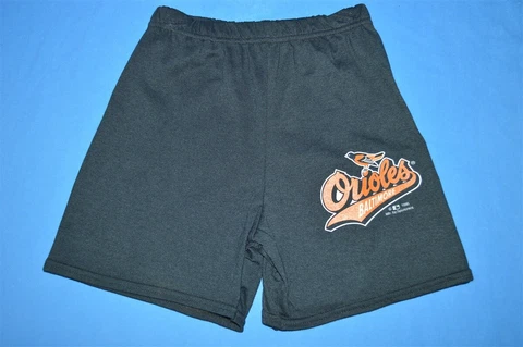 vintage 90s BALTIMORE ORIOLES BLACK ELASTIC TAZ BOY'S BASEBALL SHORTS SZ 8 Cover