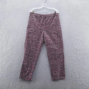 Zara Womens Straight Ankle Pants Medium Brown Paisley High Rise Lyocell NEW - Picture 1 of 14
